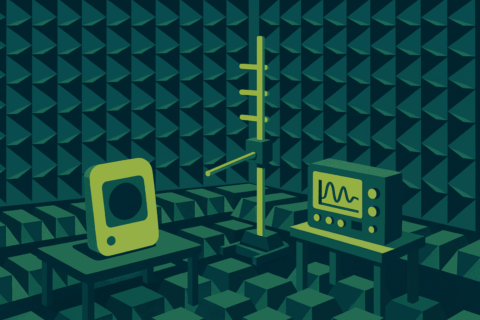 Ilustración de varios iconos de cumplimiento y certificación